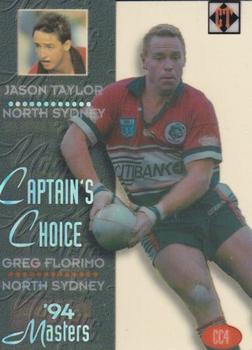 1994 Dynamic NSW Rugby League '94 Masters - Captains Choice #CC4 Greg Florimo Front